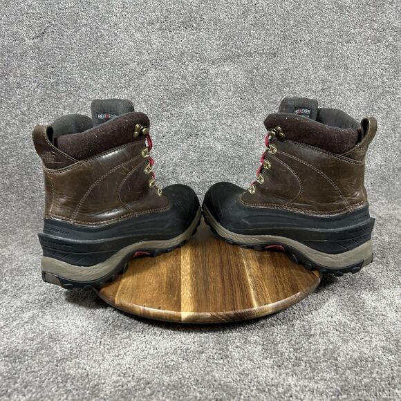 The North Face Chilkat II Luxe Mens Size 9 Black Brown Waterproof Winter Boots main image 8